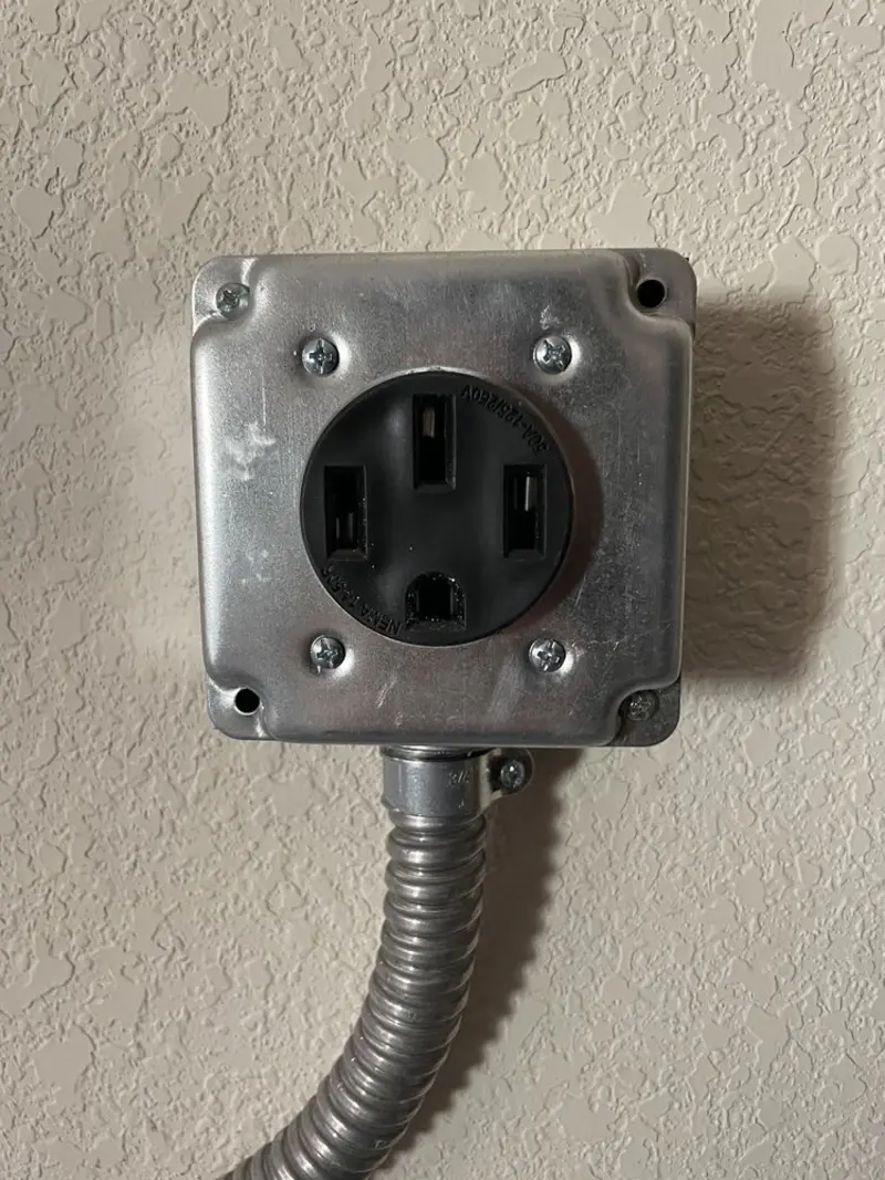 NEMA 14-50 outlet installed for Electrical Panel Upgrade in Lathrop